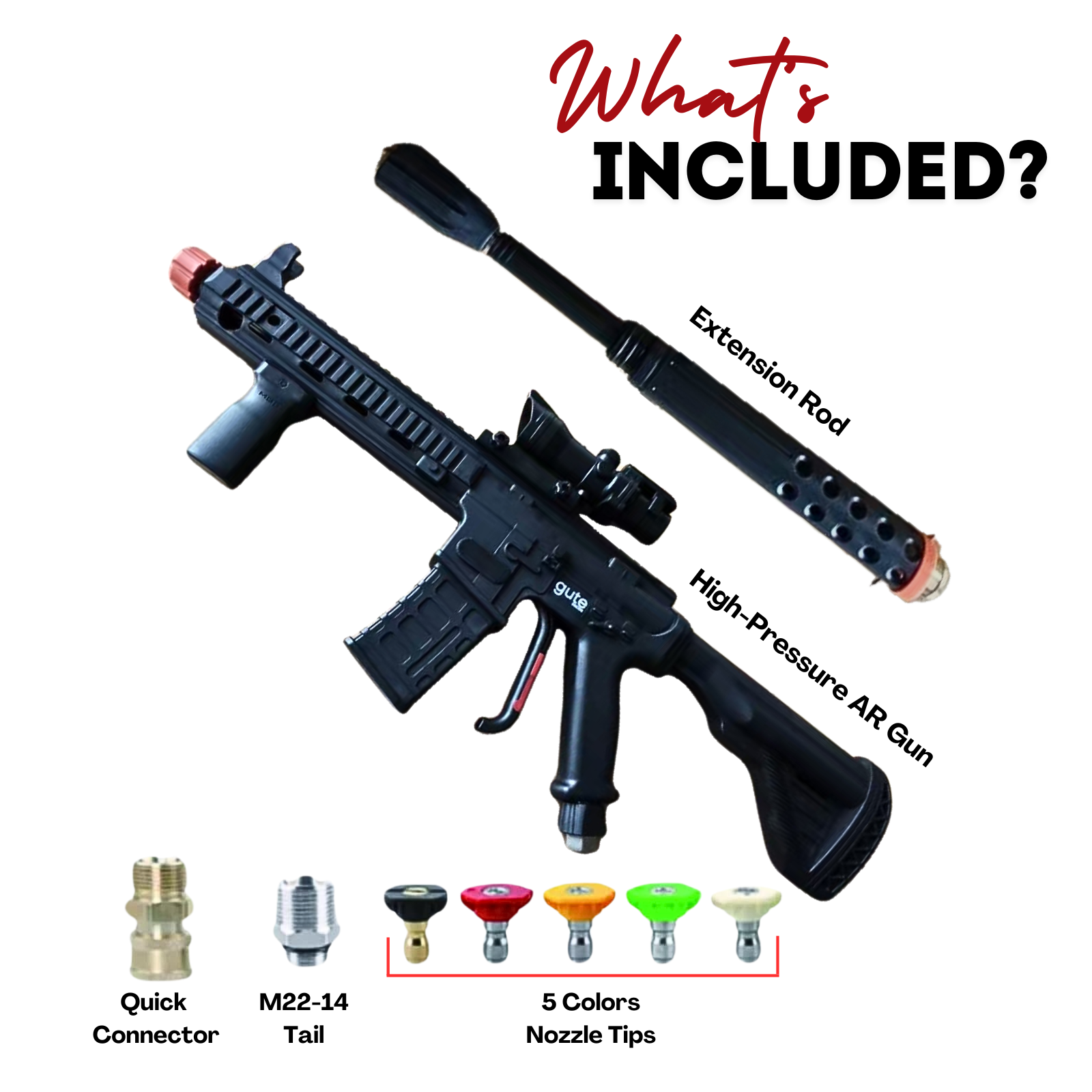 Pressure Washer Gun, Car Cleaning Tool Unique Mechanism, High Pressure Spray Washing Equipment - for Car Wash, Military, Patriotic, Police-Inspired Design, Precision Cleaner